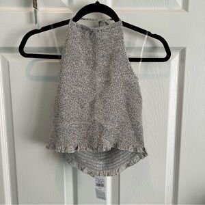 American Eagle NWT Floral Halter Top Size Medium (blue, pink, green)